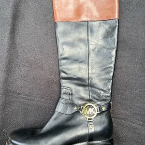 Micheal by Micheal Kors two tone Equestrian Boots